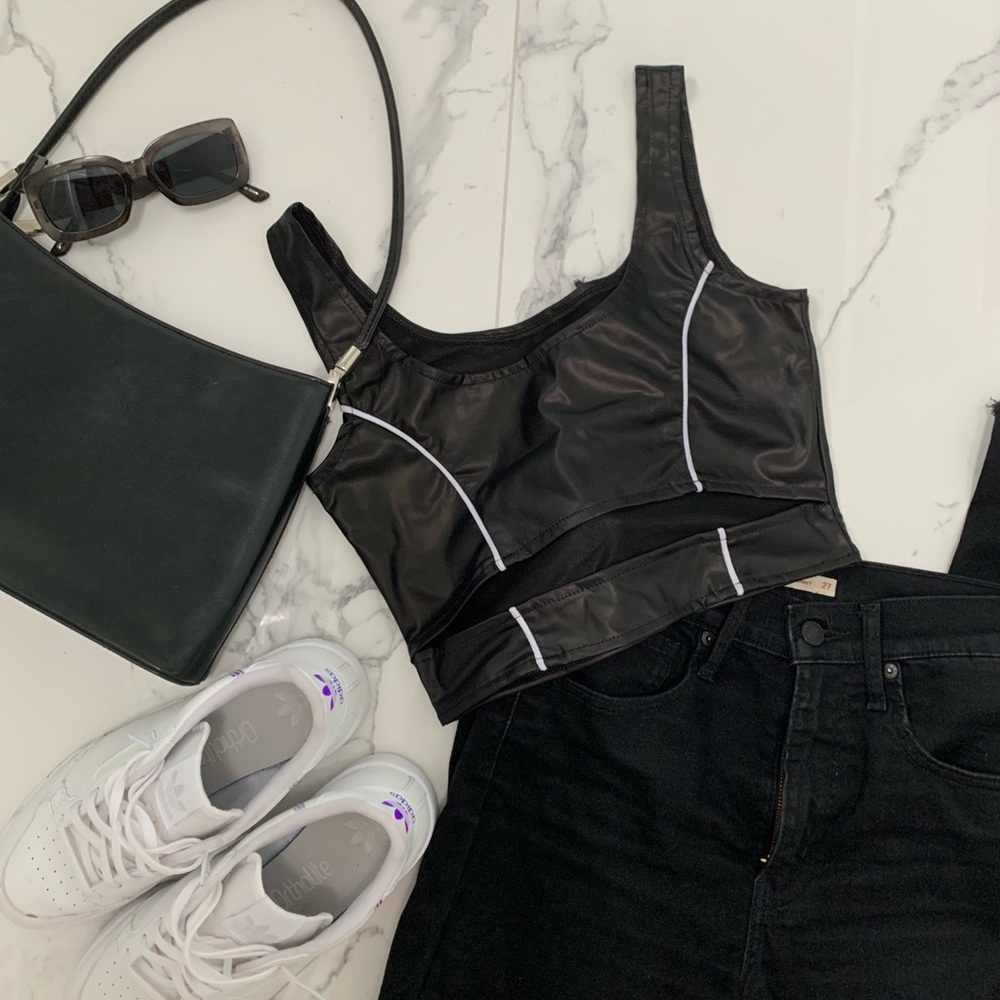 2/$25 NWOT Shein latex crop top